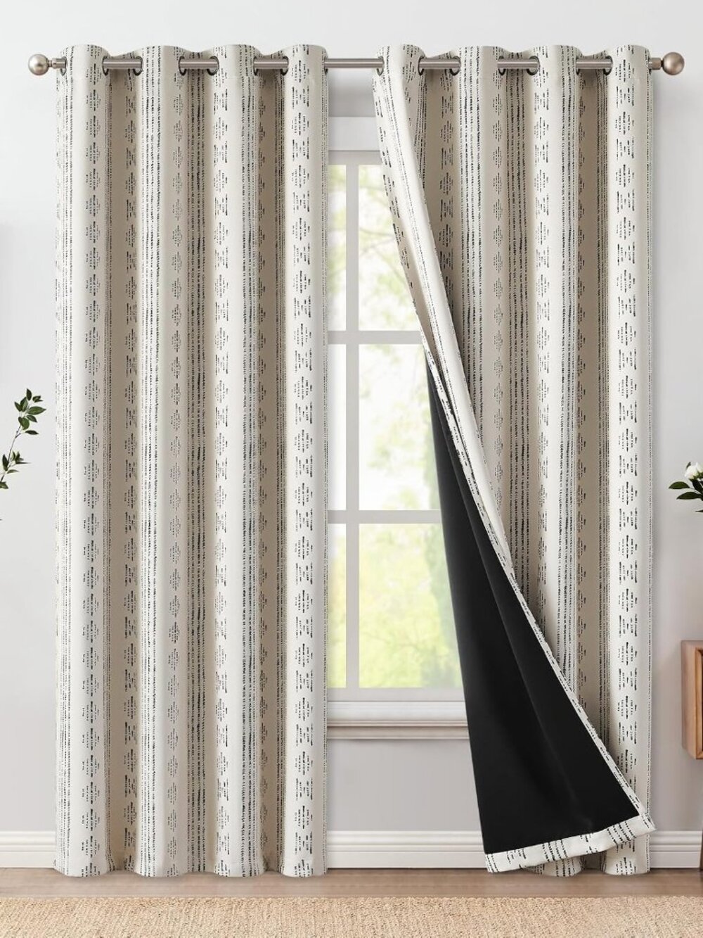 Boho Blackout Curtains 84 Inches Long for Bedroom Living Room
